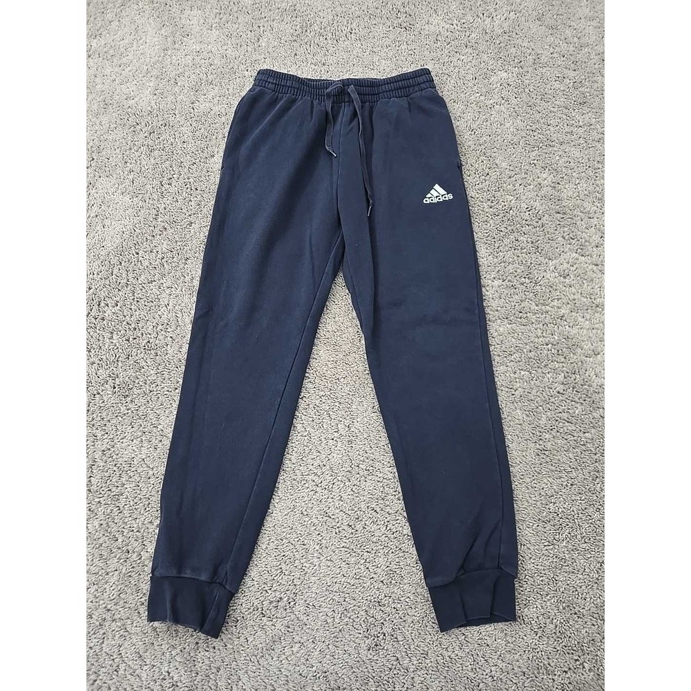 Adidas Sweatpants Mens‎ M Blue Tapered Joggers Mountain Logo Performance